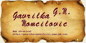 Gavrilka Momčilović vizit kartica